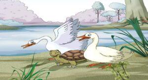 Moral Story ‣ The Ducks And The Tortoise | Satibal