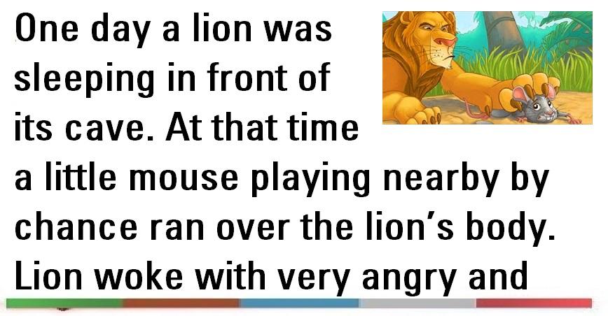 lion story in english with moral for class 6