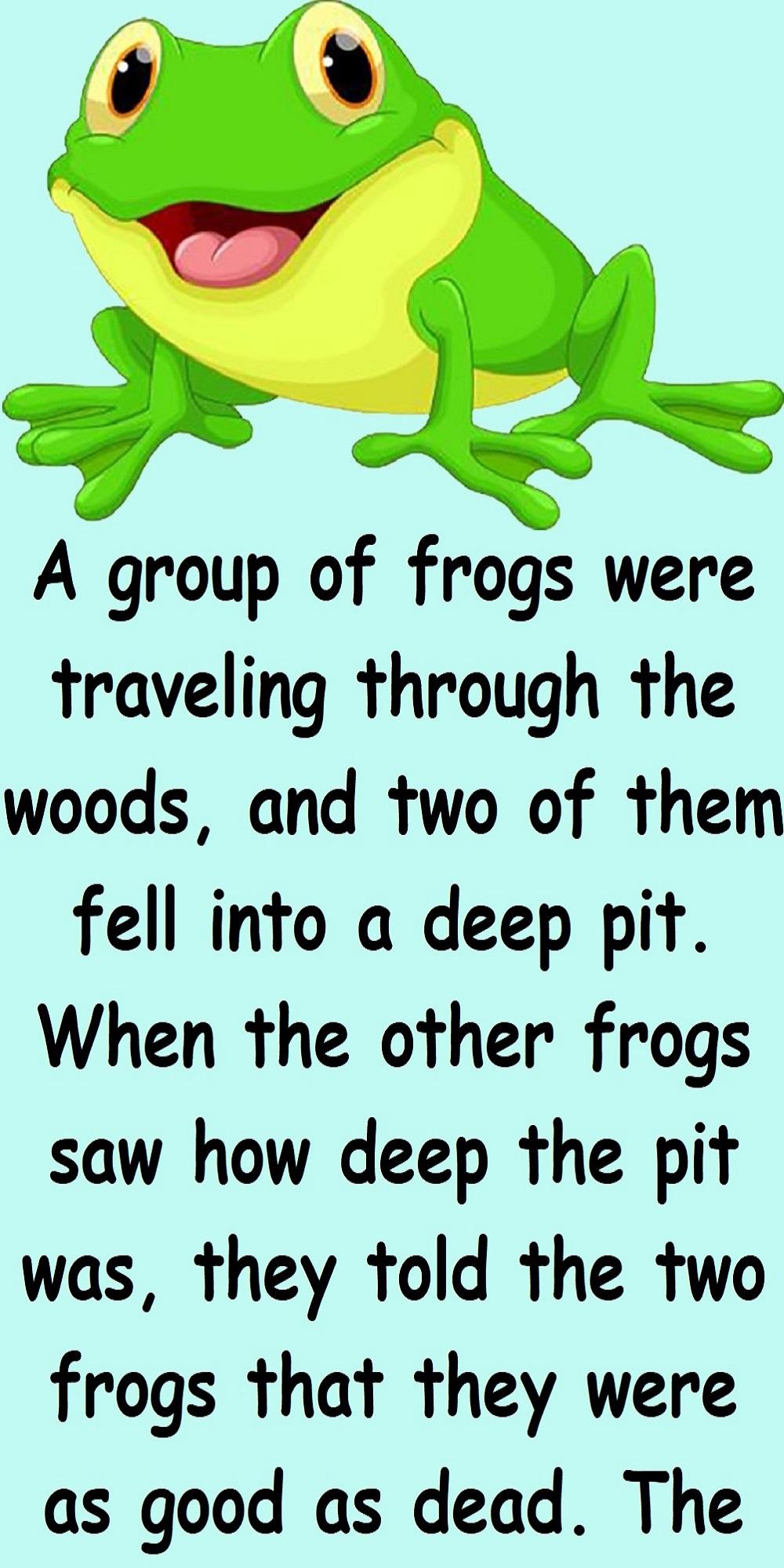 Moral Story Two Frogs Falling Into The Deep Pit p - Moral Story