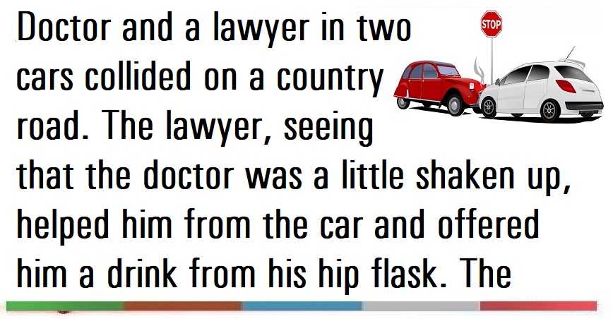 Funny Joke ‣ Doctor and Lawyer Traffic Accident | Satibal