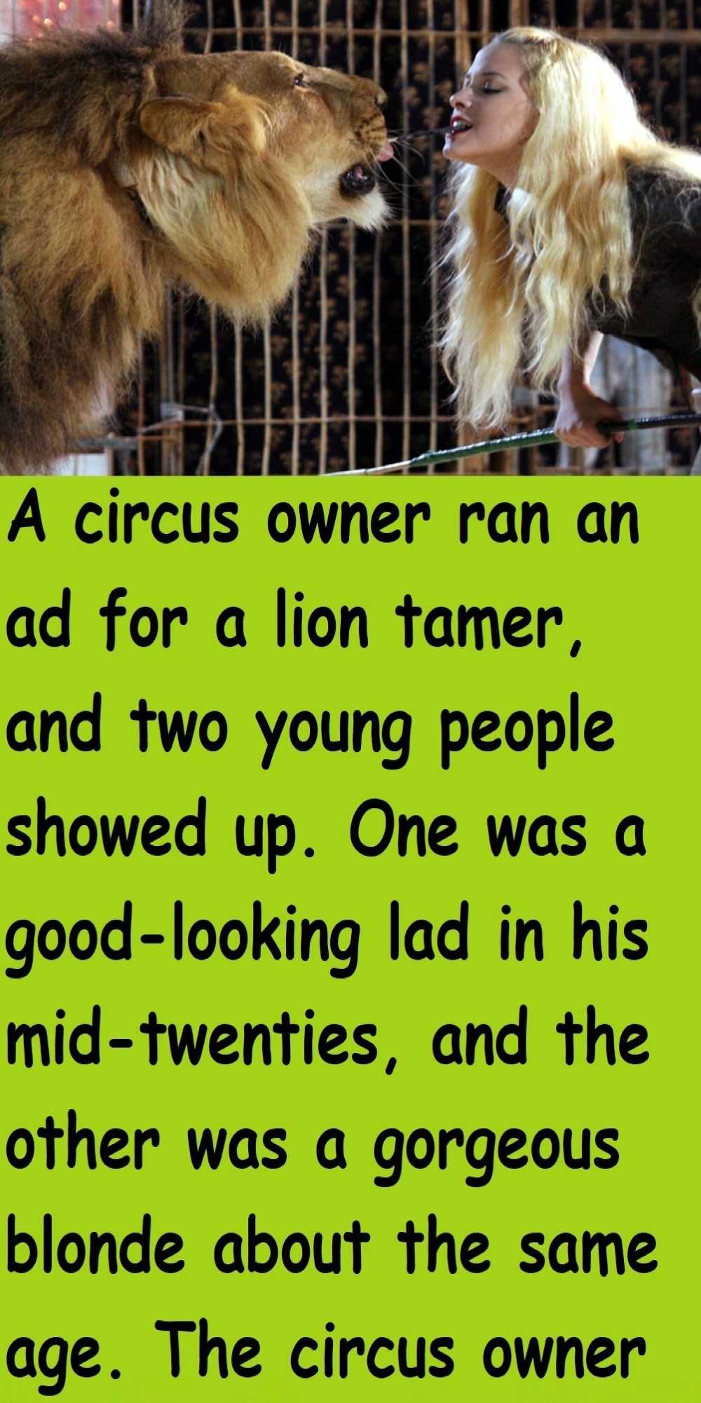 Funny Joke Lion Tamer p 1 -