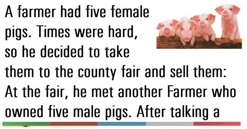 Funny Joke ‣ The Farmer and The Pigs | Satibal