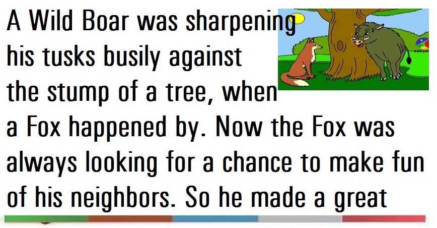 Moral Story ‣ The Fox and The Wild Boar | Satibal