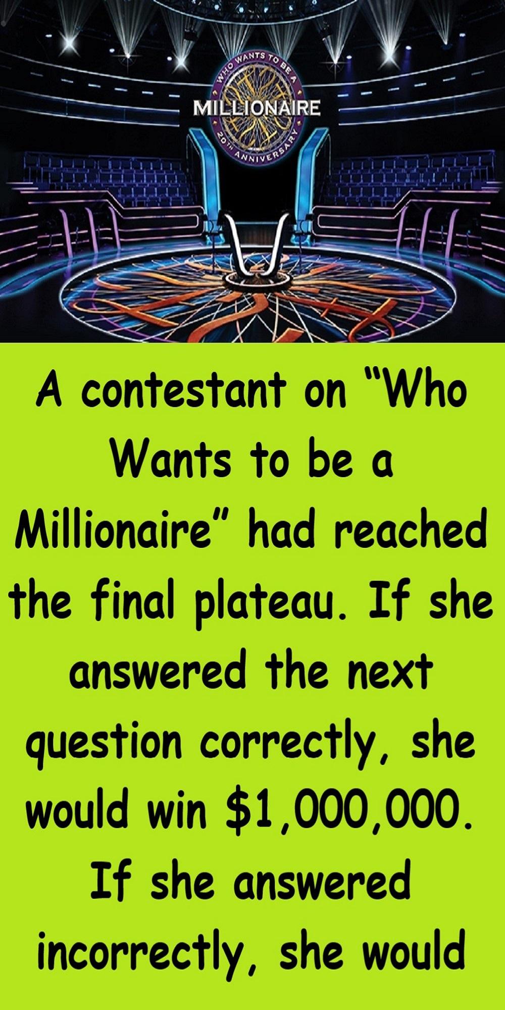 Funny Joke Who Wants To Be A Millionaire p -