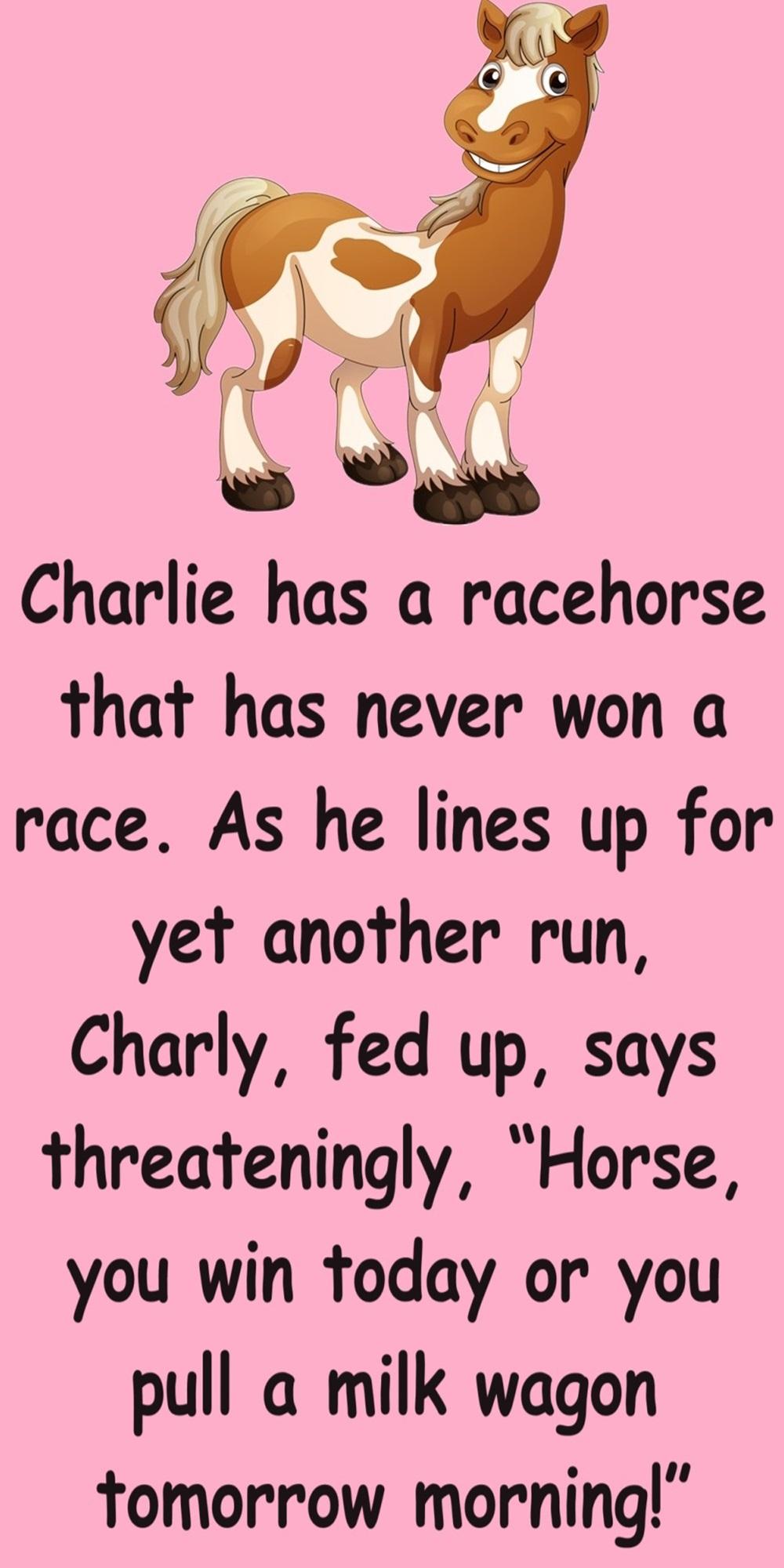 Funny Joke The Racehorse p -